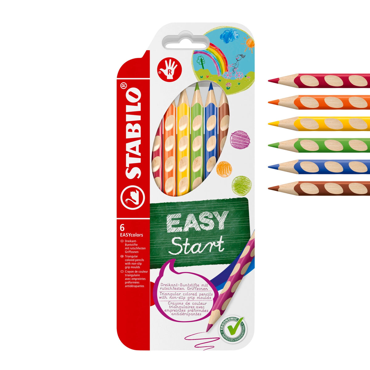 STABILO EASYcolors Start rechts 6er Etui – Ansicht 1