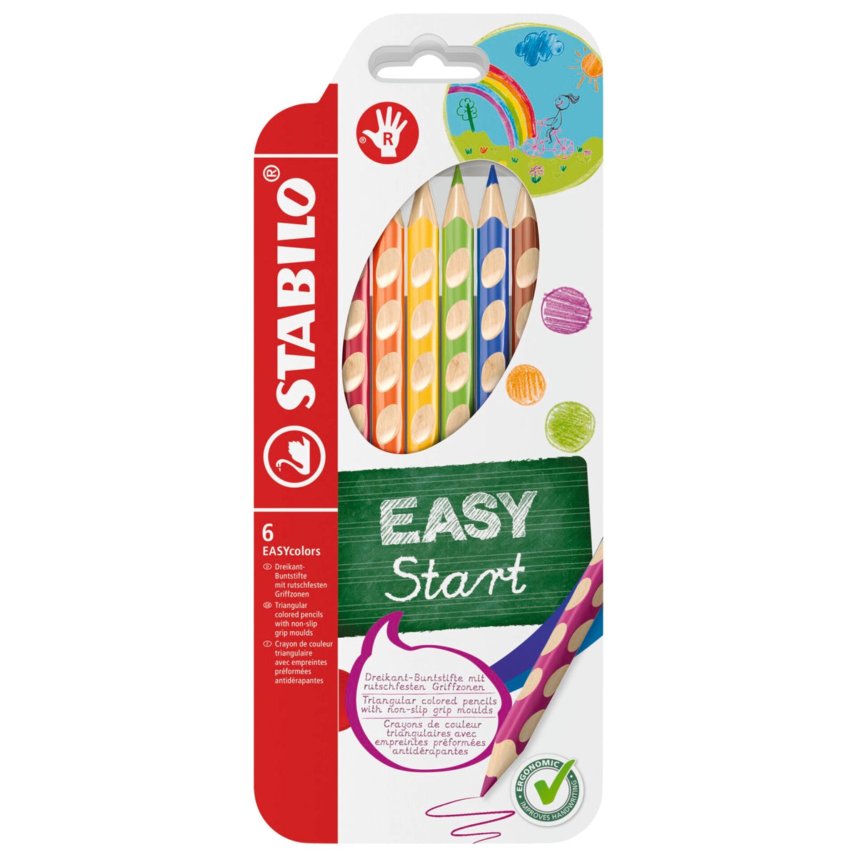 STABILO EASYcolors Start rechts 6er Etui – Ansicht 2