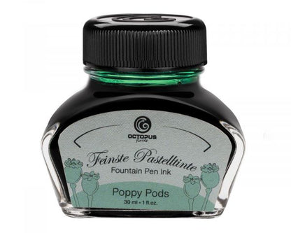 Octopus Fluids Fountain Pen Ink Pastel Pastel Mint Poppy Pods