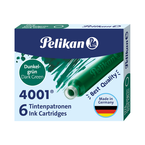 Pelikan 4001 Tintenpatronen TP/6, Dunkelgrün