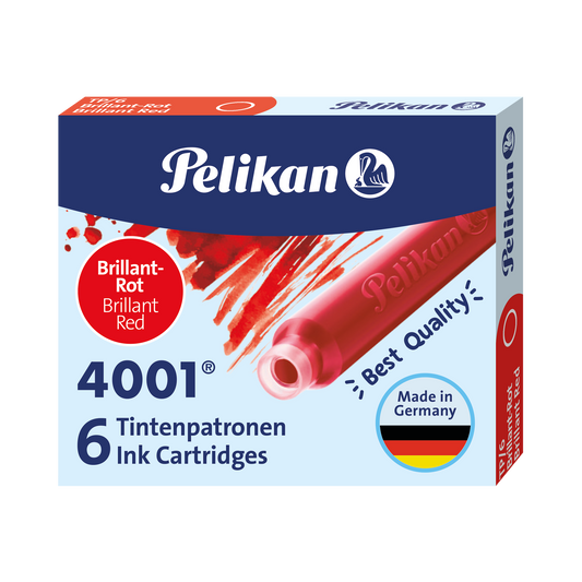 Pelikan Tintenpatronen 4001 TP/6, Brillant-Rot