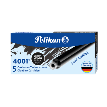 Pelikan Tintenpatronen 4001 GTP/5, Brillant-Schwarz