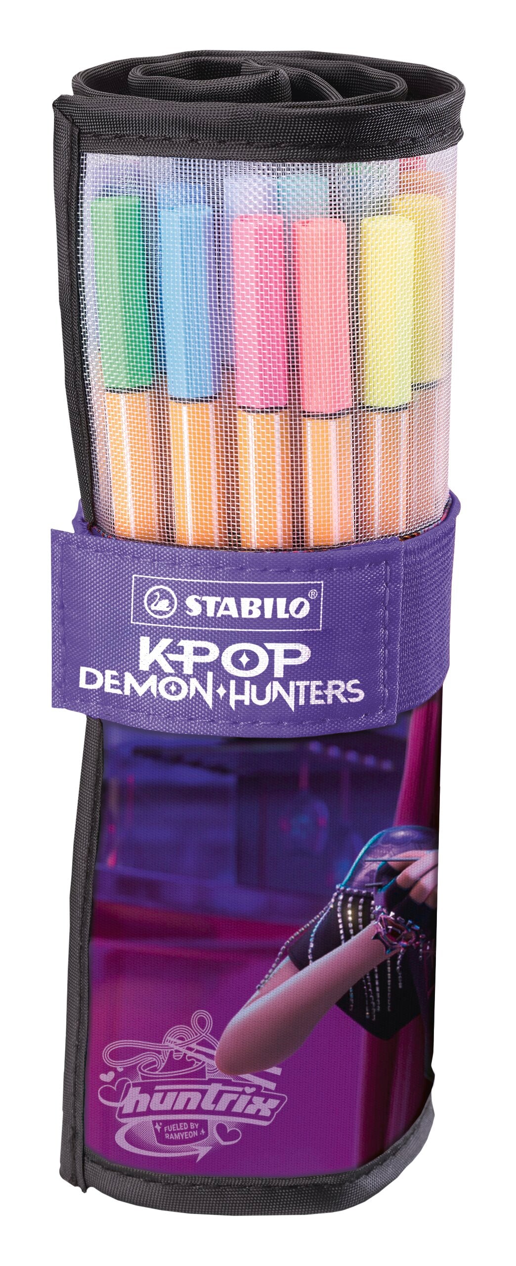 STABILO point 88 KPop Demon Hunters Fineliner Rollerset – 25er Set in Schwarz/Violett, 25 Farben – Ansicht 2