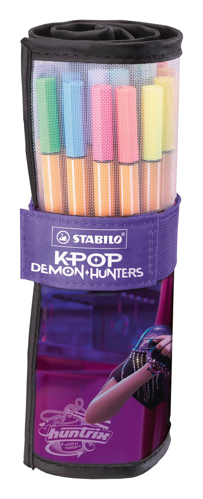 STABILO point 88 KPop Demon Hunters Fineliner Rollerset – 25er Set in Schwarz/Violett, 25 Farben – Ansicht 2