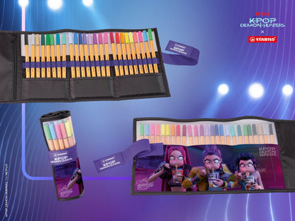 STABILO point 88 KPop Demon Hunters Fineliner Rollerset – 25er Set in Schwarz/Violett, 25 Farben – Ansicht 5