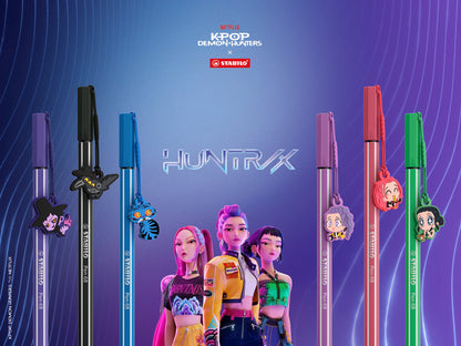 STABILO Pen 68 KPop Demon Hunters Premium-Filzstift 3er Pack – Dunkelblau, Violett, Schwarz – Ansicht 4