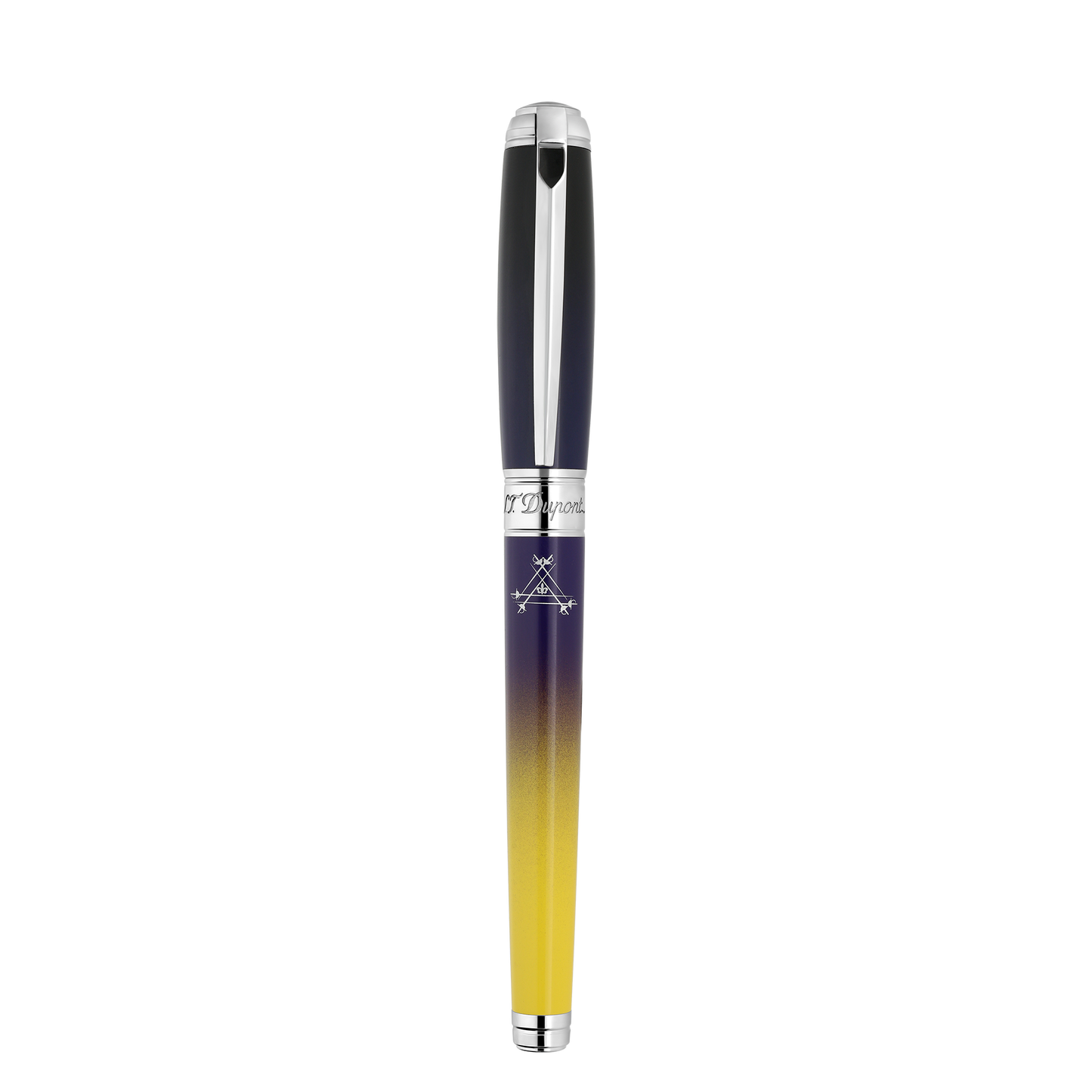 ST Dupont Tintenroller Line D Line D, Palladium, Ltd. Edt., Blau