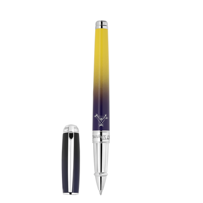 ST Dupont Tintenroller Line D Line D, Palladium, Ltd. Edt., Blau