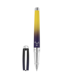 ST Dupont Tintenroller Line D Line D, Palladium, Ltd. Edt., Blau