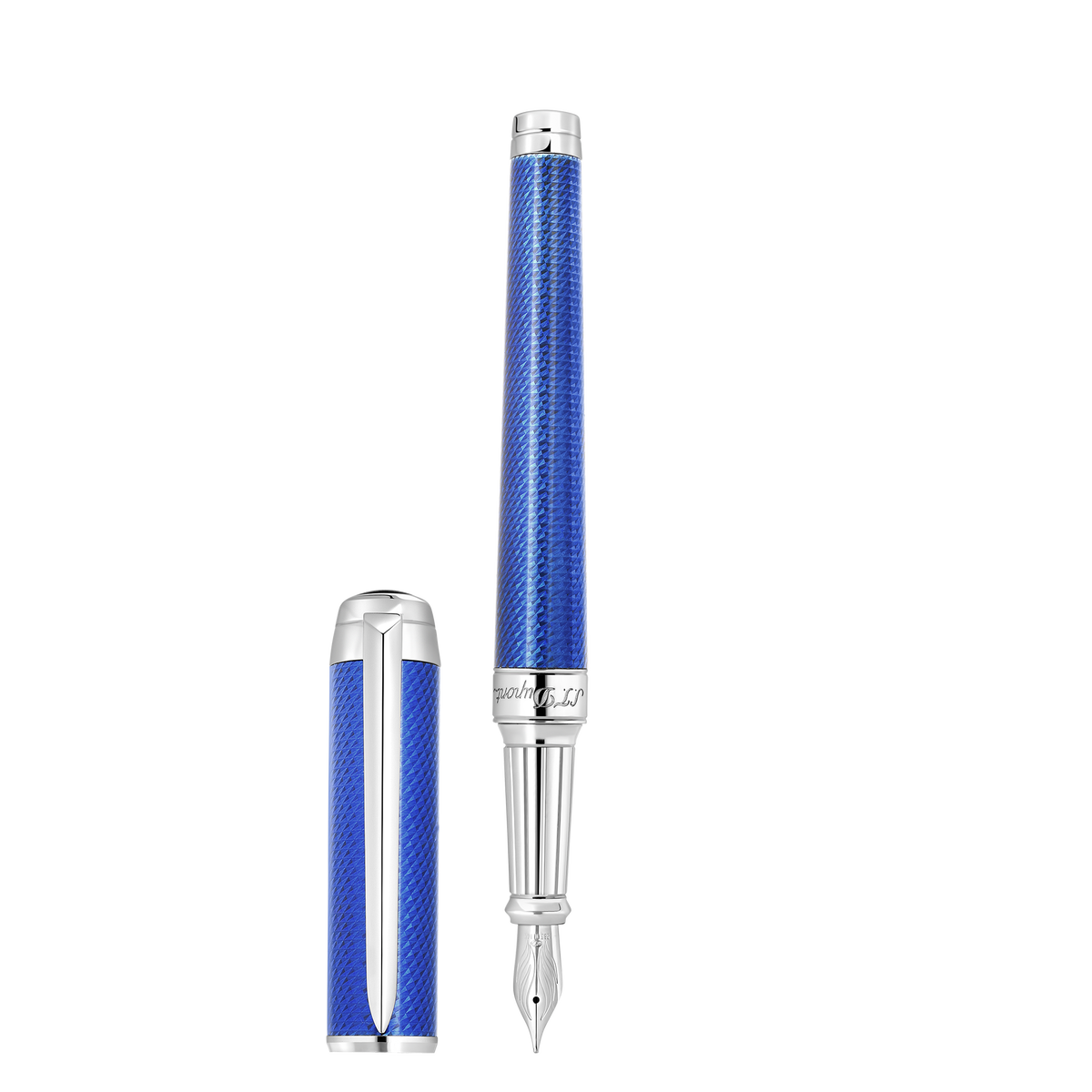 ST Dupont Füllfederhalter Line D Eternity Eternity, Palladium, Indigo-blue