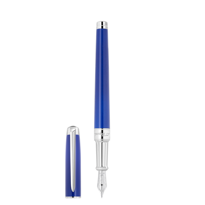 ST Dupont Füllfederhalter Line D Eternity Eternity, Palladium, Indigo-blue