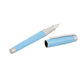 ST Dupont Füllfederhalter Line D Eternity Eternity, Palladium, Turquoise-blue