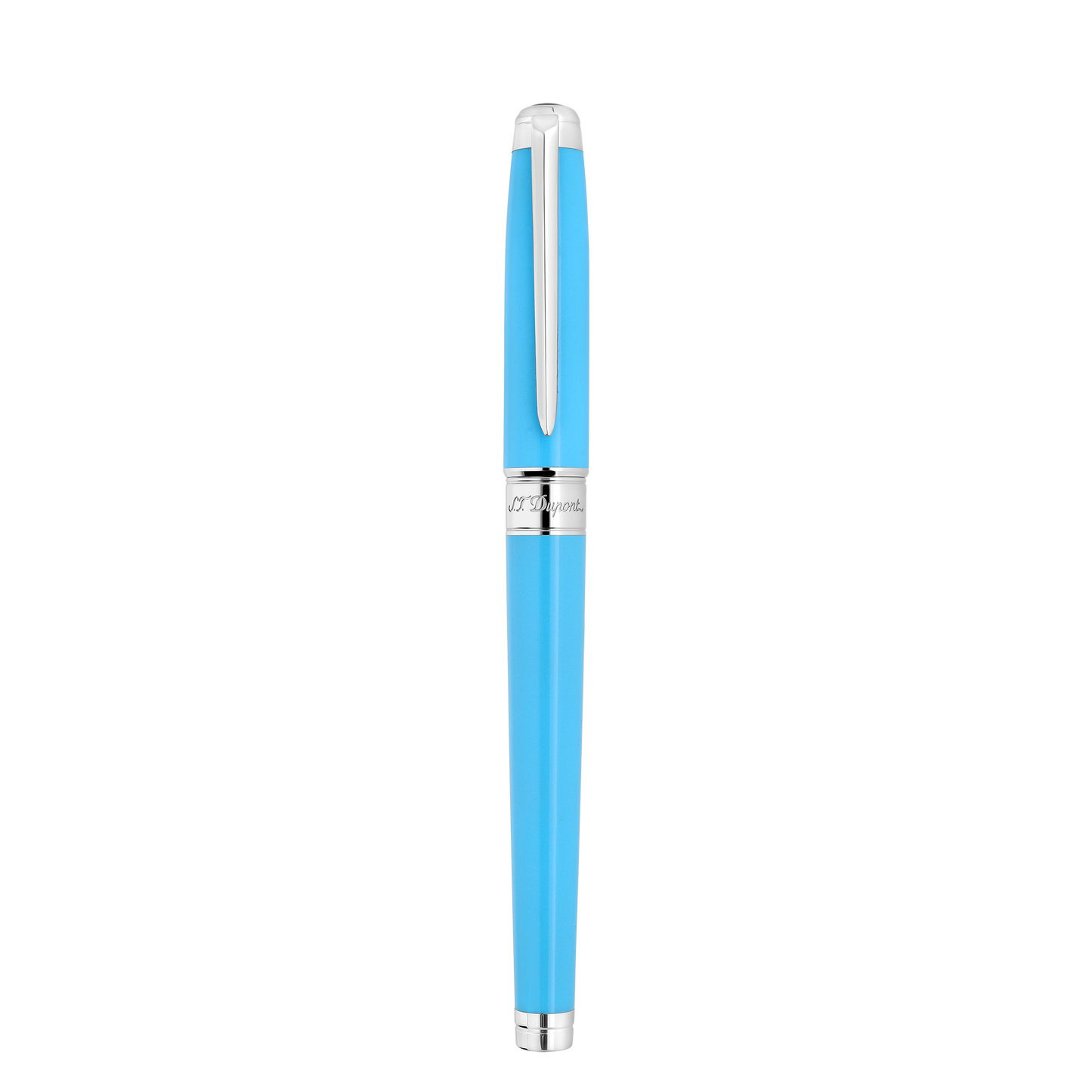 ST Dupont Fountain Pen Line D Eternity Eternity, Palladium, Turquoise-blue