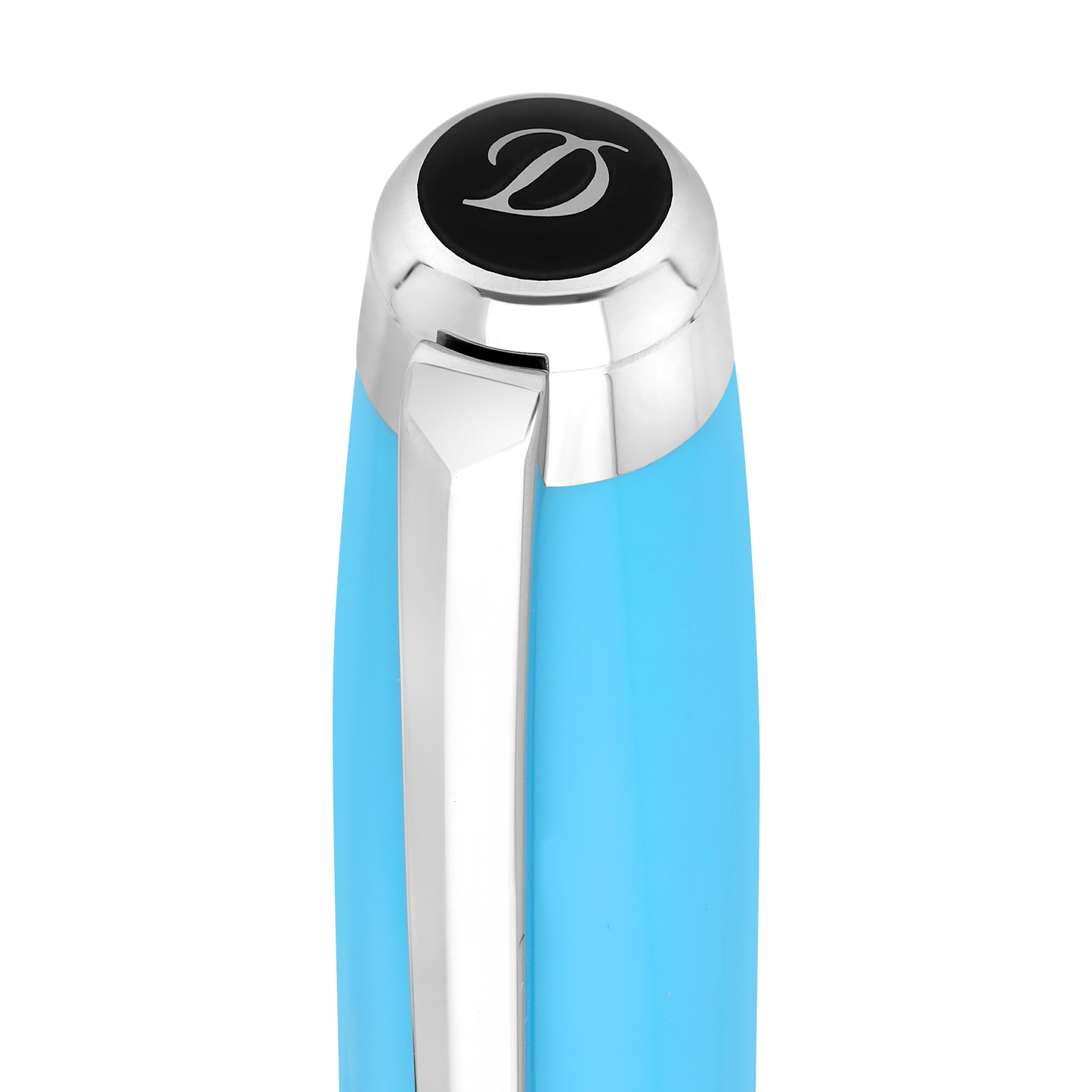 ST Dupont Fountain Pen Line D Eternity Eternity, Palladium, Turquoise-blue