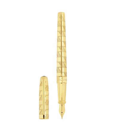 ST Dupont Fountain Pen Line D Eternity Monogram, Ltd. Ed., Golden