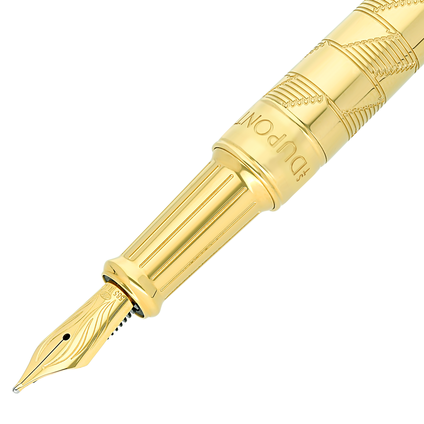 ST Dupont Fountain Pen Line D Eternity Monogram, Ltd. Edt., Gold