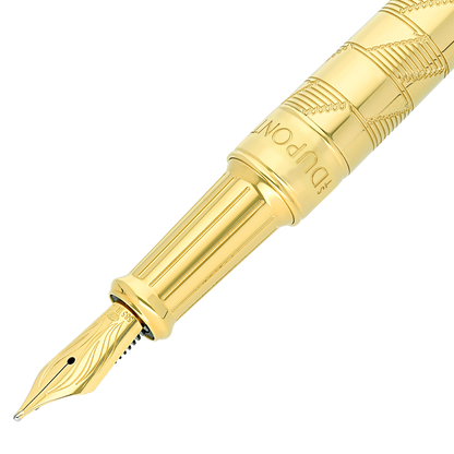 ST Dupont Fountain Pen Line D Eternity Monogram, Ltd. Edt., Gold