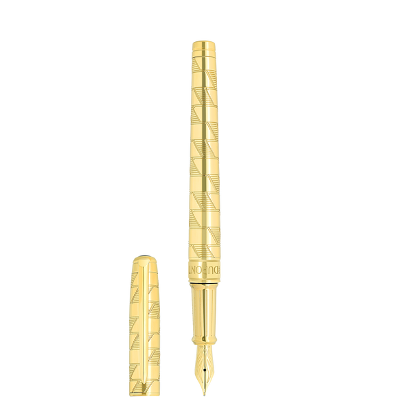 ST Dupont Füllfederhalter Line D Eternity Monogram, Ltd. Edt., Golden