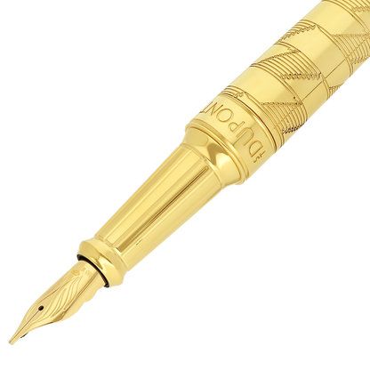 ST Dupont Fountain Pen Line D Eternity Monogram, Ltd. Edt., Golden