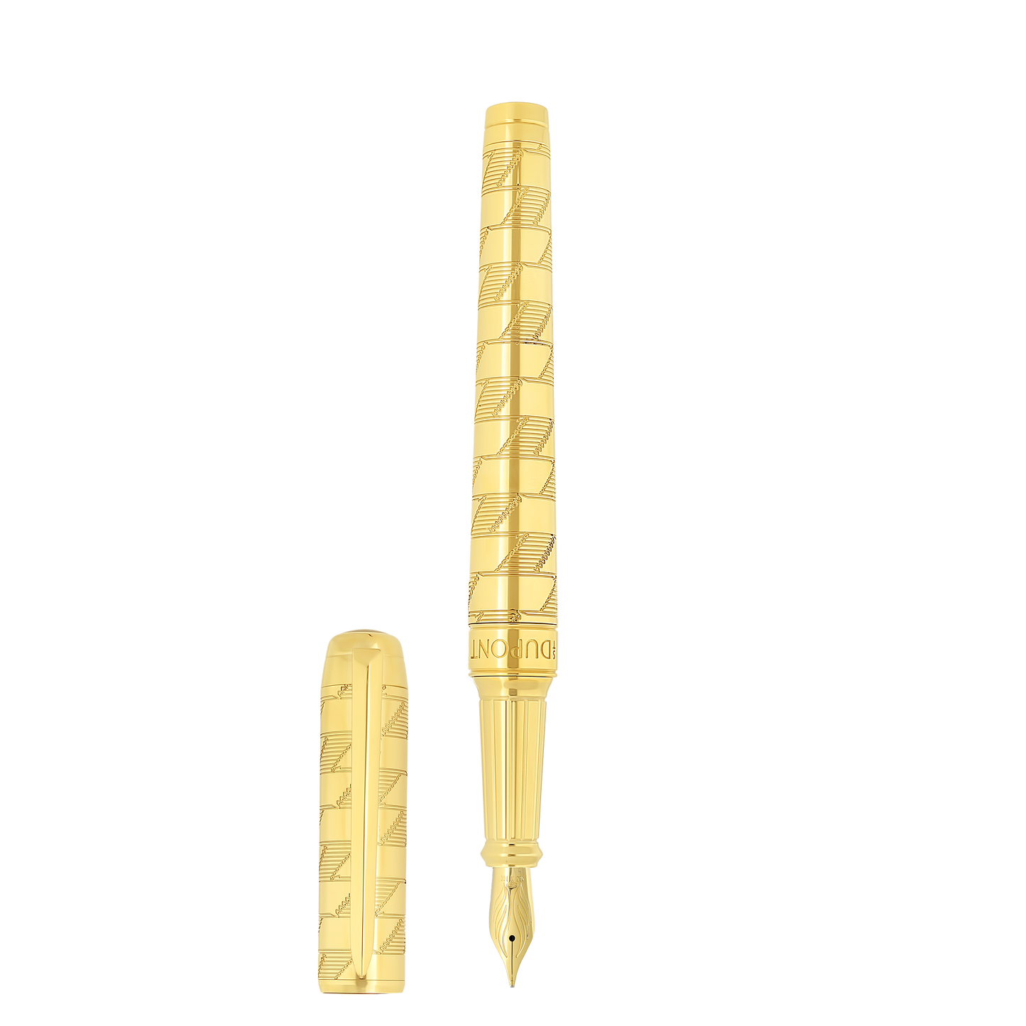 ST Dupont Fountain Pen Line D Eternity Monogram, Ltd. Edt., Golden