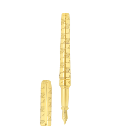 ST Dupont Fountain Pen Line D Eternity Monogram, Ltd. Edt., Golden