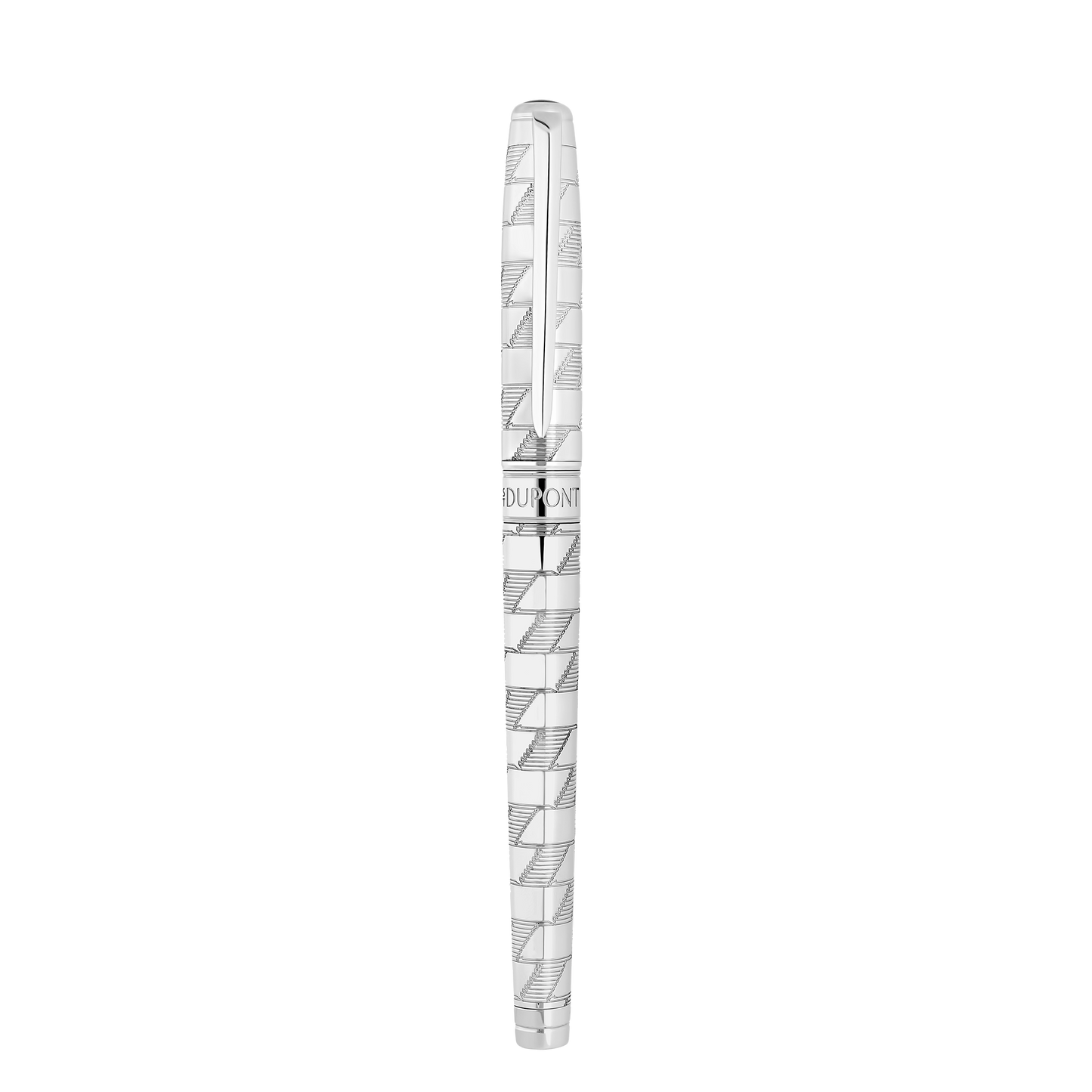 ST Dupont Fountain Pen Line D Eternity Monogram, Palladium, Ltd. Edt., Silver