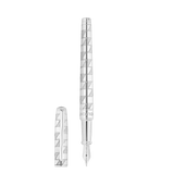 ST Dupont Füllfederhalter Line D Eternity Monogram, Palladium, Ltd. Edt., Silver