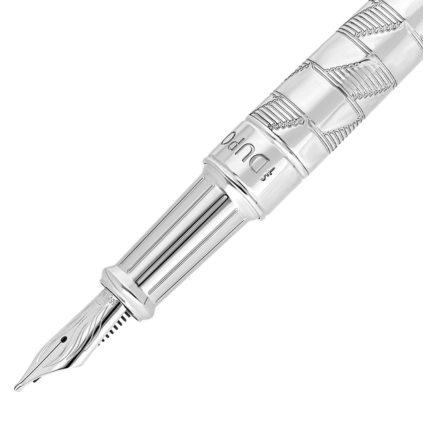 ST Dupont Füllfederhalter Line D Eternity Monogram, Palladium, Ltd. Edt., Silver