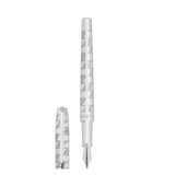 ST Dupont Füllfederhalter Line D Eternity Monogram, Palladium, Ltd. Edt., Silver