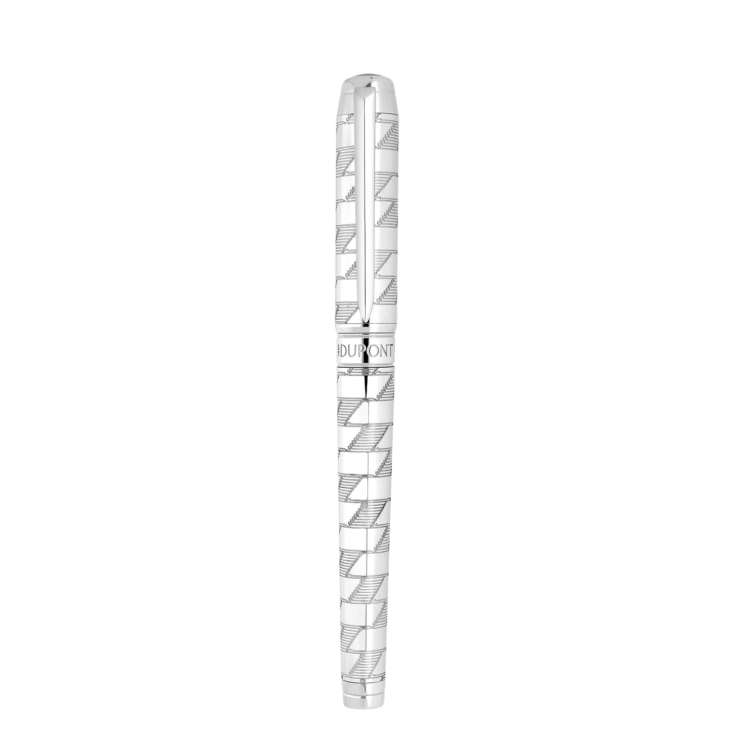 ST Dupont Fountain Pen Line D Eternity Monogram, Ltd. Edt., Silver