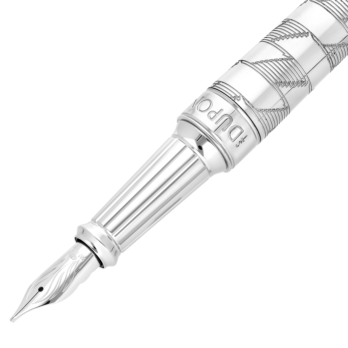 ST Dupont Fountain Pen Line D Eternity Monogram, Ltd. Edt., Silver