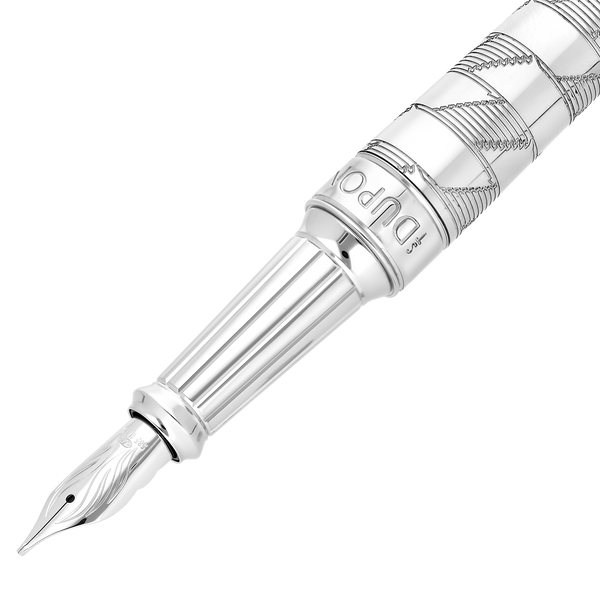 ST Dupont Füllfederhalter Line D Eternity Monogram, Ltd. Edt., Silver