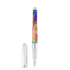 ST Dupont Füllfederhalter Line D Eternity Graffiti, Palladium, Ltd. Edt., Multicolor