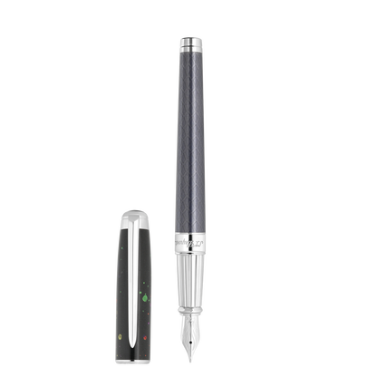 ST Dupont Instrument d'écriture Line D Eternity Dragon, Palladium, Ltd. Edt., Schwarz