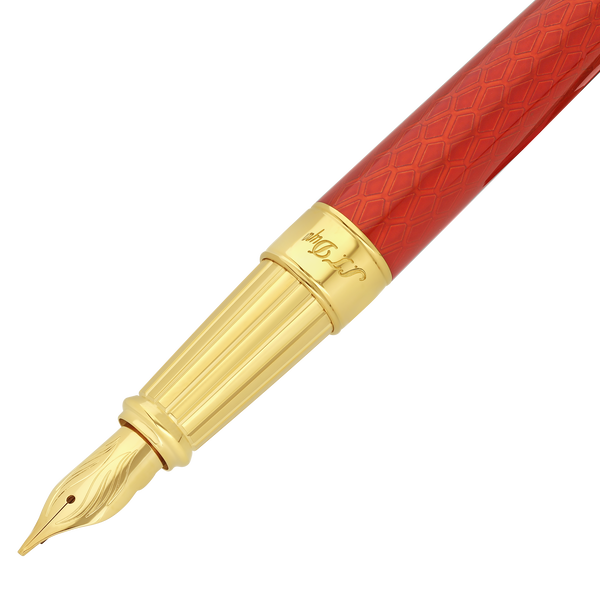 ST Dupont Füllfederhalter Line D Eternity Dragon, Ltd. Edt., Burgundy