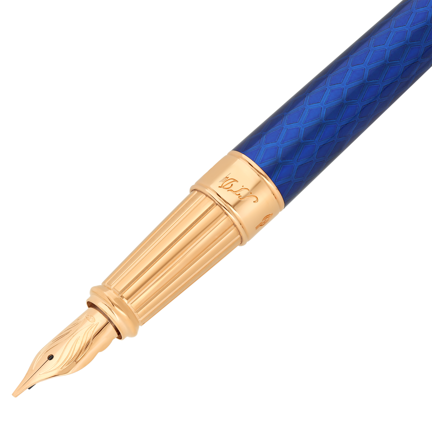 ST Dupont Fountain Pen Line D Eternity Dragon, Ltd. Ed., Royal-blue
