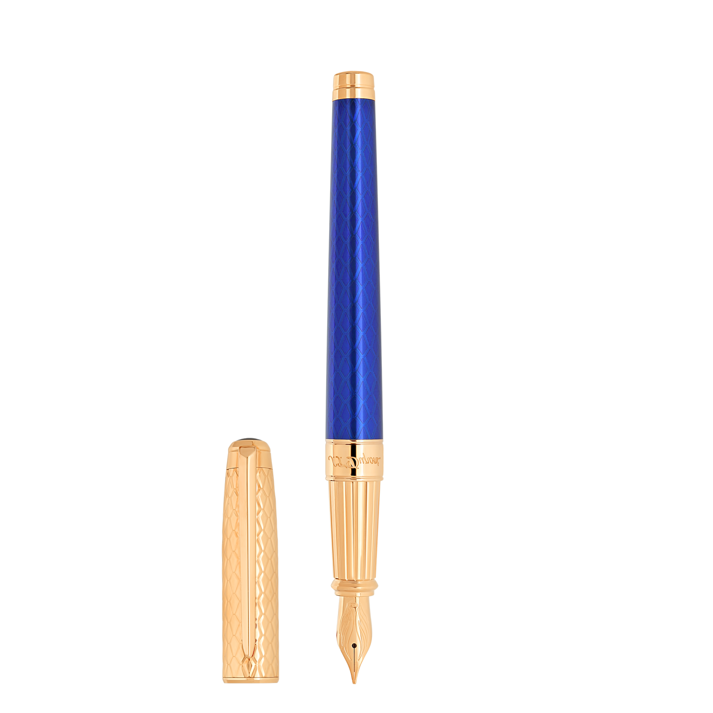 ST Dupont Fountain Pen Line D Eternity Dragon, Ltd. Ed., Royal-blue
