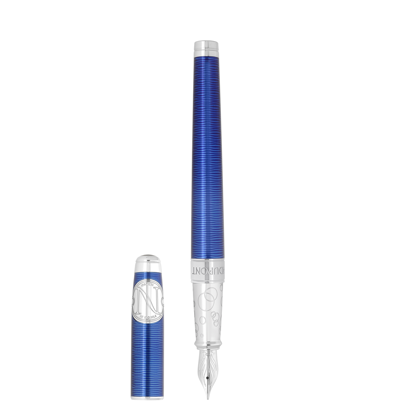 ST Dupont Fountain Pen Line D Eternity 20000 Lieues Sous Les Mers, Ltd. Edt., Blue-gulf-stream