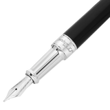 ST Dupont Füllfederhalter Line D Eternity Fire X, Palladium, Ltd. Edt., Schwarz