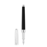 ST Dupont Füllfederhalter Line D Eternity Fire X, Palladium, Ltd. Edt., Schwarz