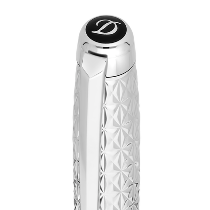 ST Dupont Füllfederhalter Line D Eternity Fire X, Palladium, Ltd. Edt., Schwarz