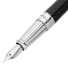 ST Dupont Füllfederhalter Line D Eternity Snake Skin, Ltd. Edt., Schwarz