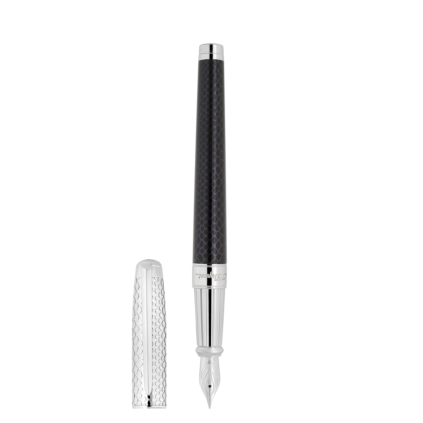 ST Dupont Fountain Pen Line D Eternity Snake Skin, Ltd. Ed., Black