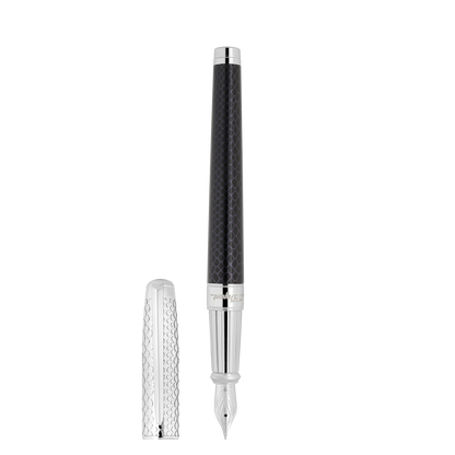 ST Dupont Fountain Pen Line D Eternity Snake Skin, Ltd. Ed., Black