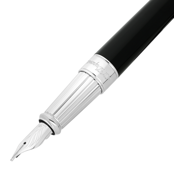 ST Dupont Füllfederhalter Line D Eternity Eternity, Palladium, Schwarz