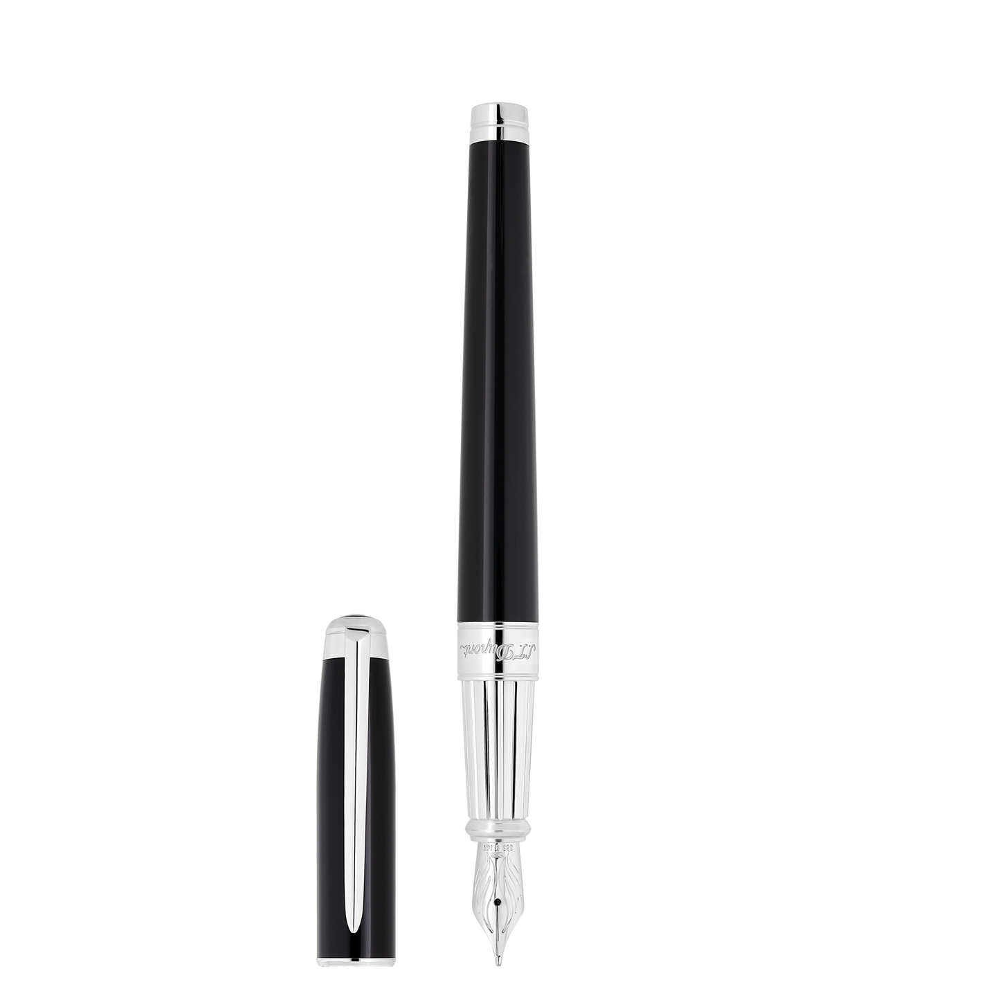 ST Dupont Füllfederhalter Line D Eternity Eternity, Palladium, Schwarz
