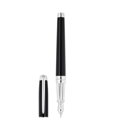 ST Dupont Füllfederhalter Line D Eternity Eternity, Palladium, Schwarz