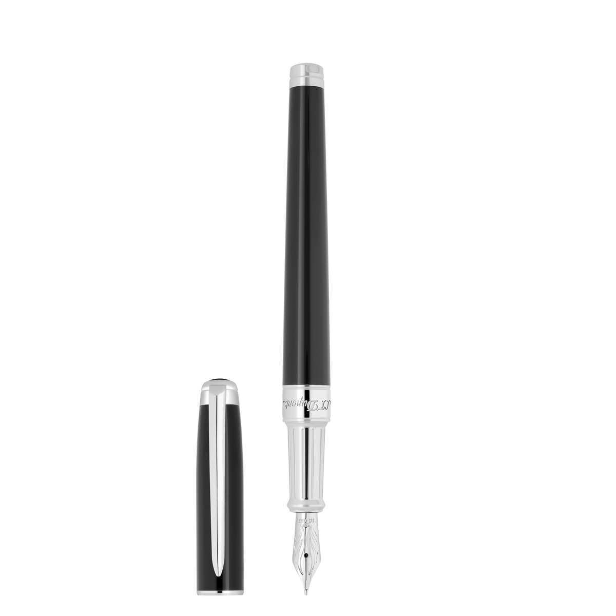 ST Dupont Füllfederhalter Line D Eternity Eternity, Palladium, Schwarz
