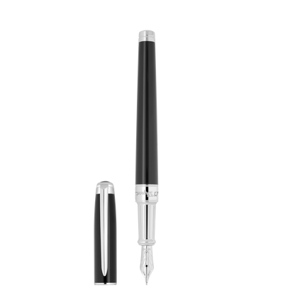 ST Dupont Füllfederhalter Line D Eternity Eternity, Palladium, Schwarz