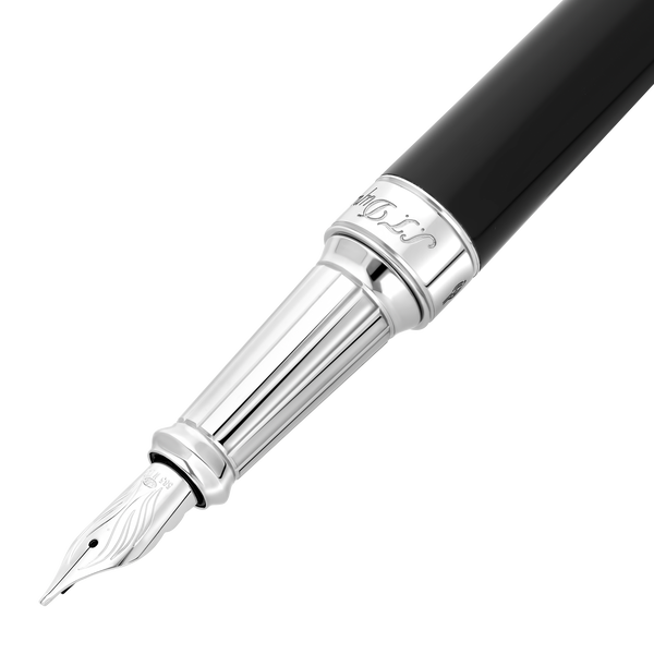 ST Dupont Füllfederhalter Line D Eternity Eternity, Palladium, Schwarz